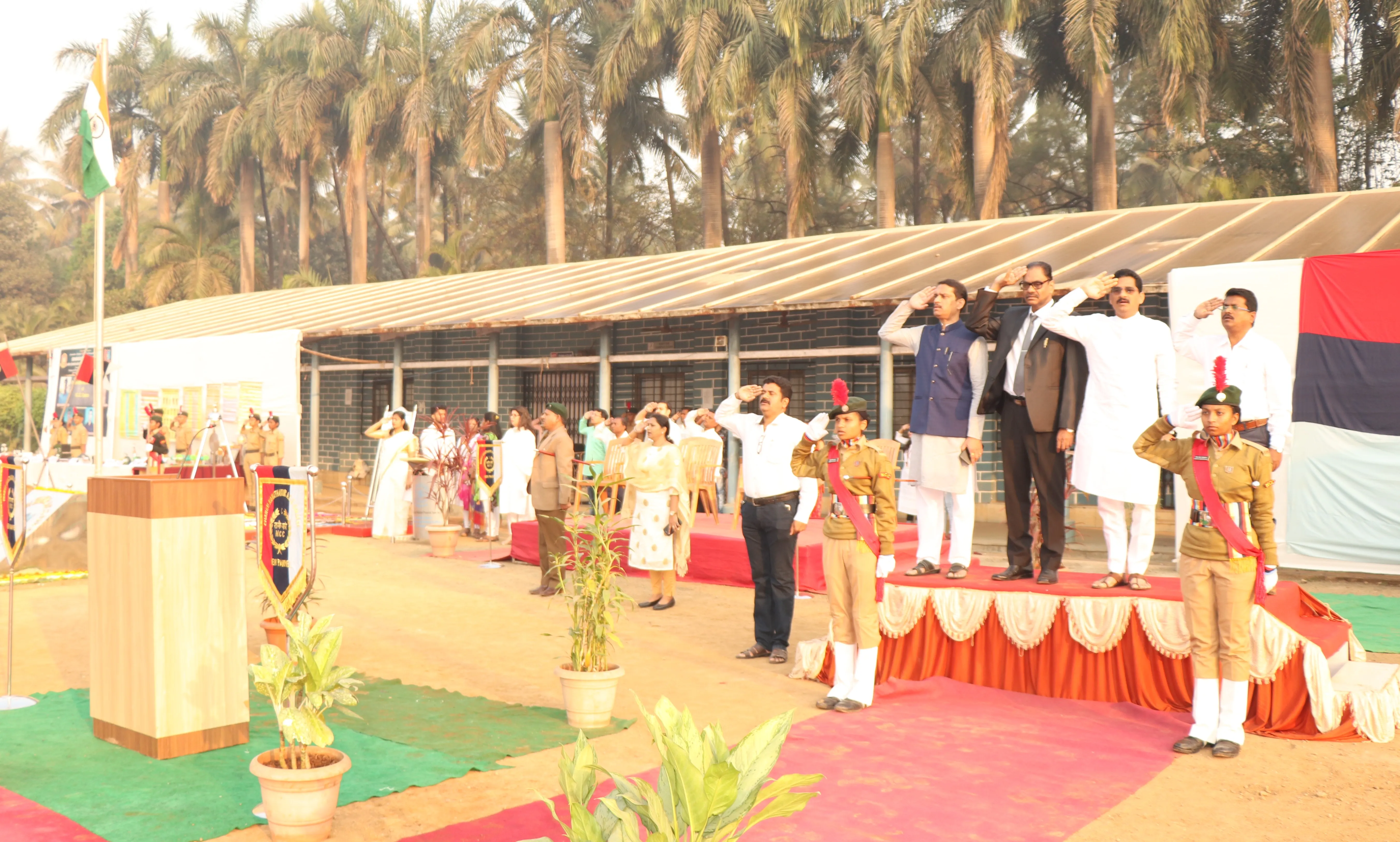 Flag Hosting Ceremony  at CKT College Ground, Jan, 2020